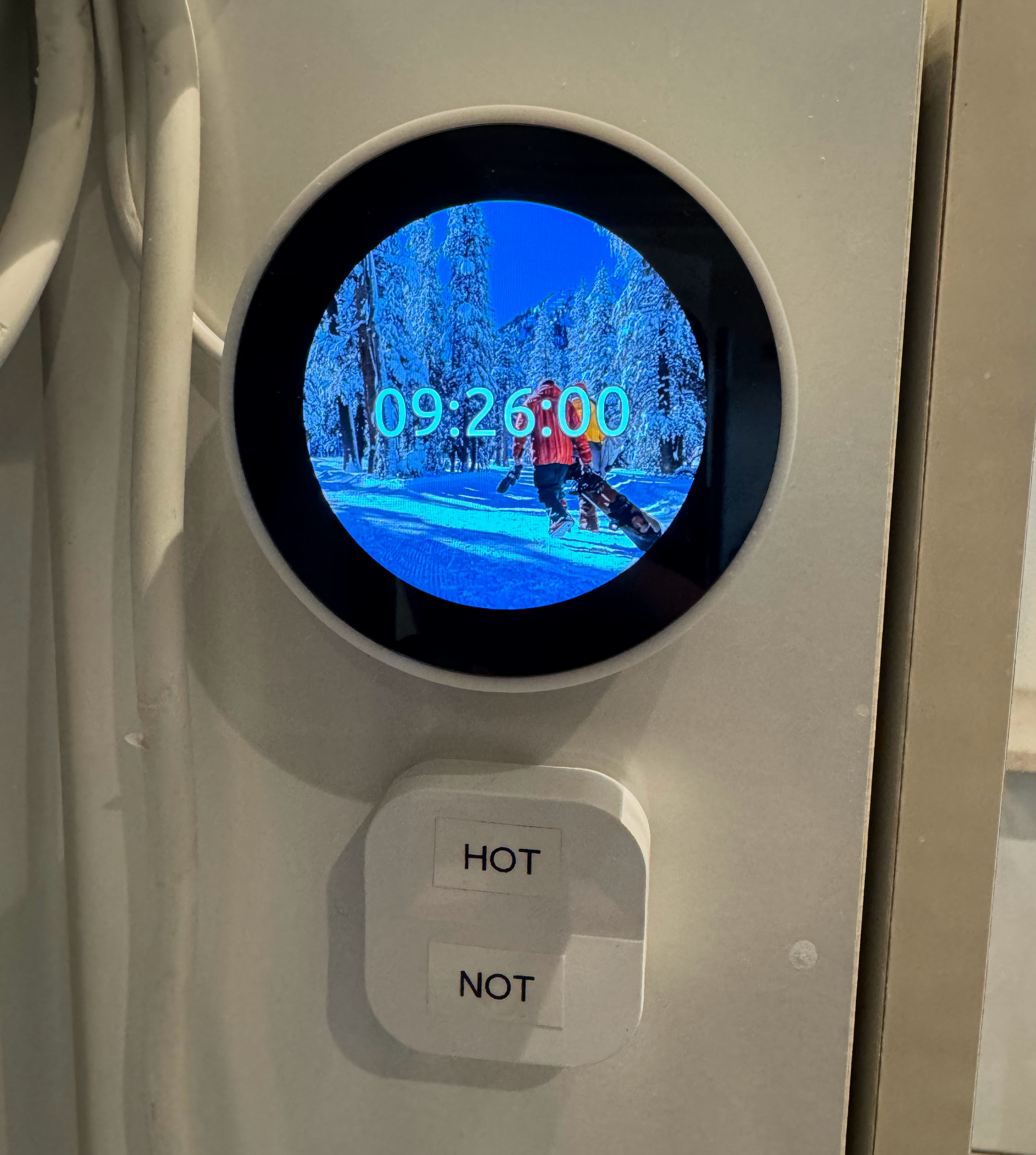 Bathroom LCD thermostat